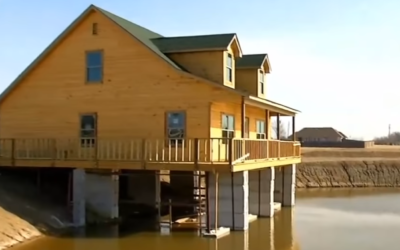 Man Builds Dream House Over A Pond So He Can Fish From A Hole In His Living Room Floor